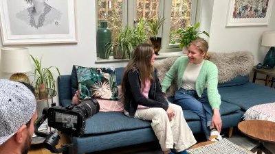 Friends on sofa