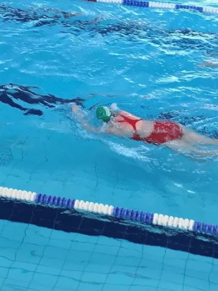 woman swimming